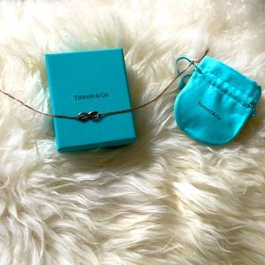 Tiffany rose gold infinity necklace